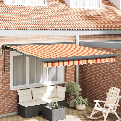 Toldo Retráctil Aluminio Y Tela Gris 3X2,5 M