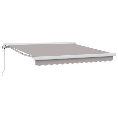 Toldo Retráctil Aluminio Y Tela Gris 3X2,5 M