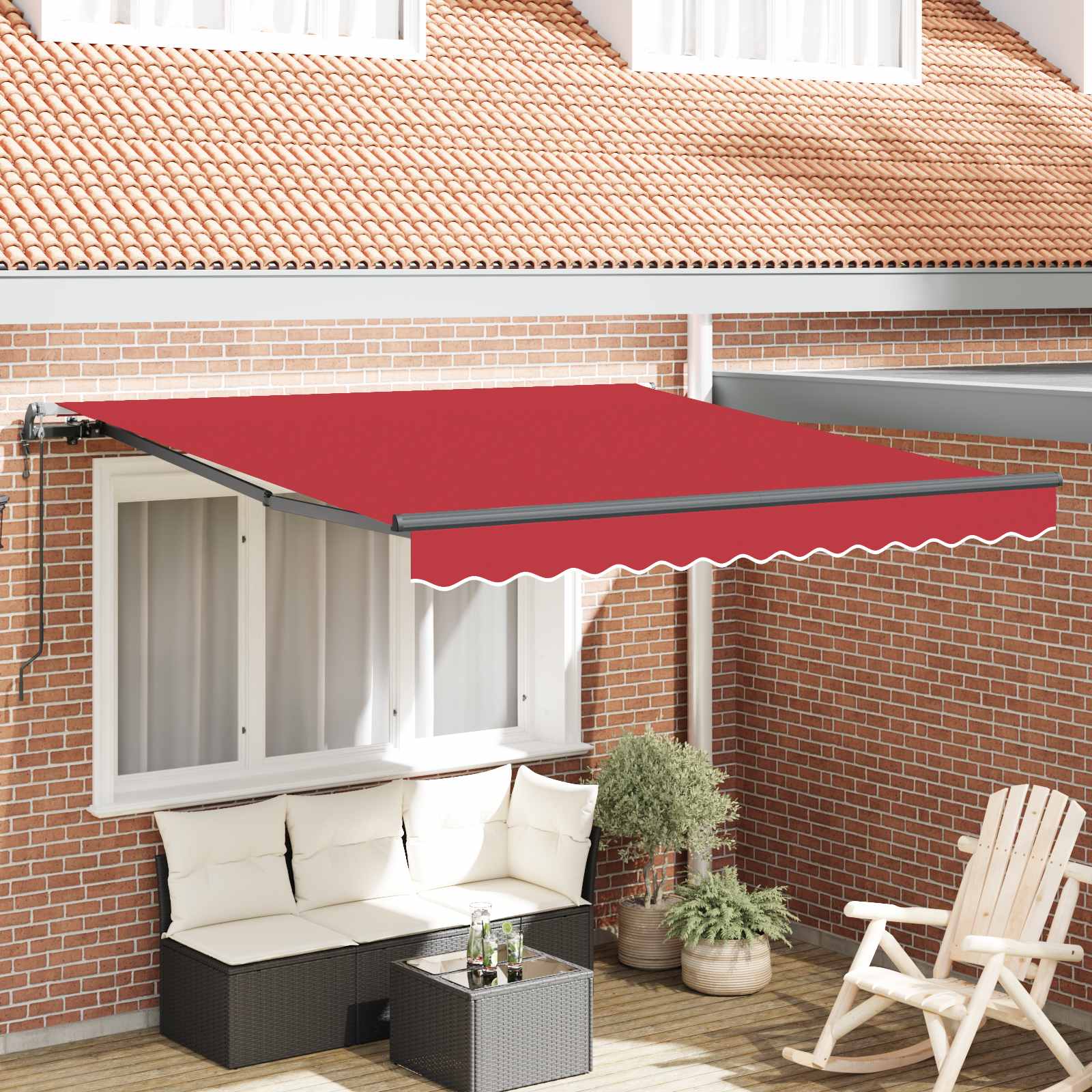 Toldo Retráctil Automático Gris