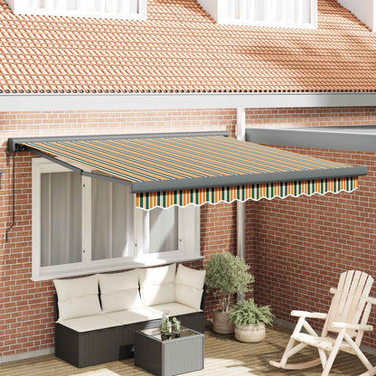 Toldo Retráctil Aluminio Y Tela Gris 3X2,5 M