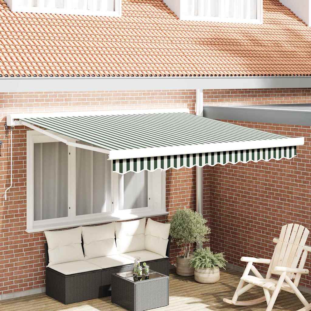 Toldo Retráctil Aluminio Y Tela Gris 3X2,5 M