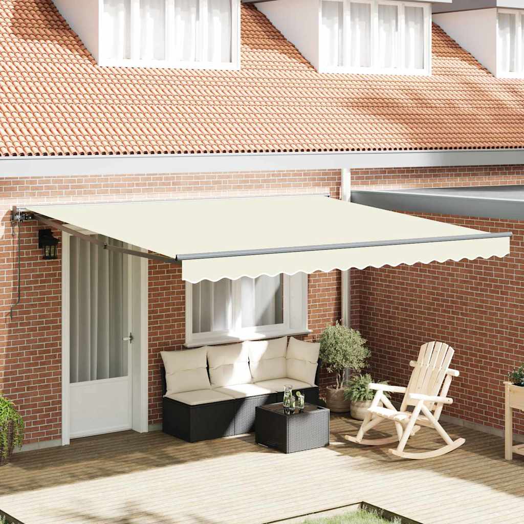 Toldo Retráctil Aluminio Y Tela Gris 3X2,5 M