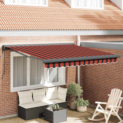 Toldo Retráctil Aluminio Y Tela Gris 3X2,5 M