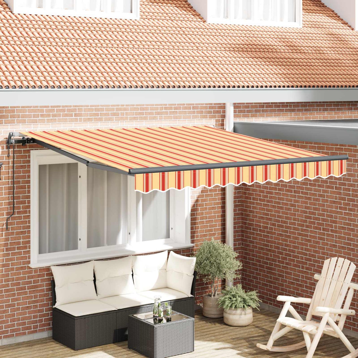 Toldo Retráctil Automático Gris