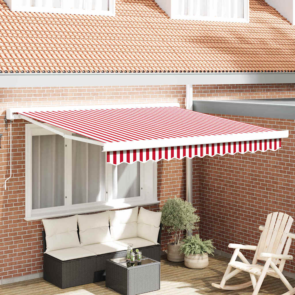 Toldo Retráctil Aluminio Y Tela Gris 3X2,5 M