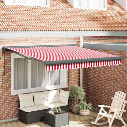 Toldo Retráctil Aluminio Y Tela Gris 3X2,5 M