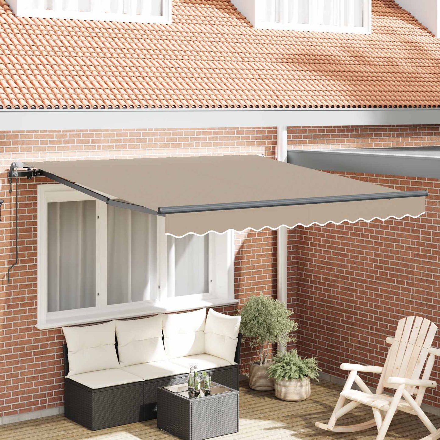 Toldo Retráctil Automático Gris