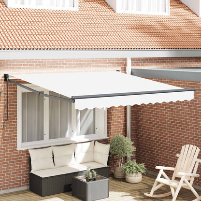 Toldo Retráctil Aluminio Y Tela Gris Antracita