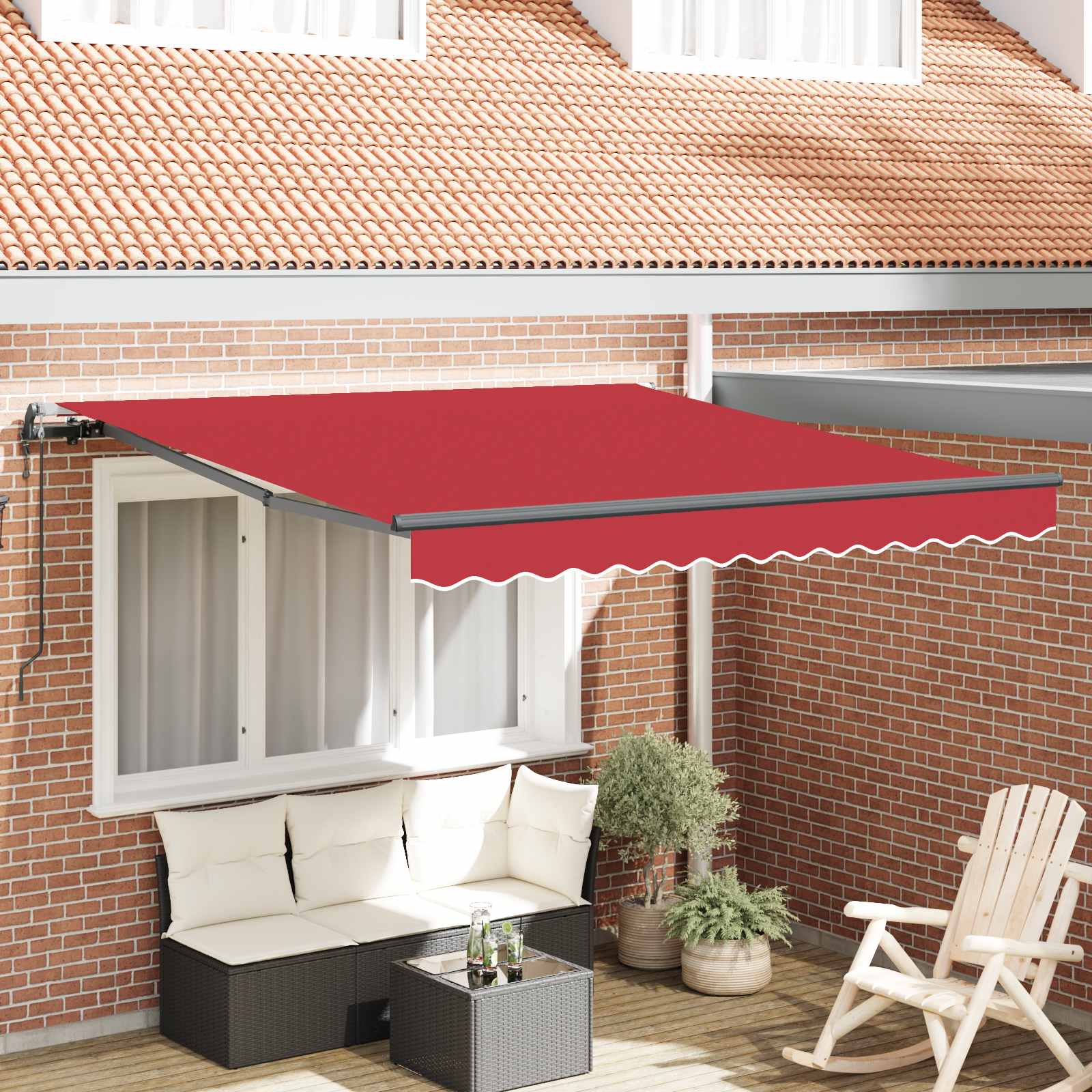 Toldo Retráctil Automático Gris