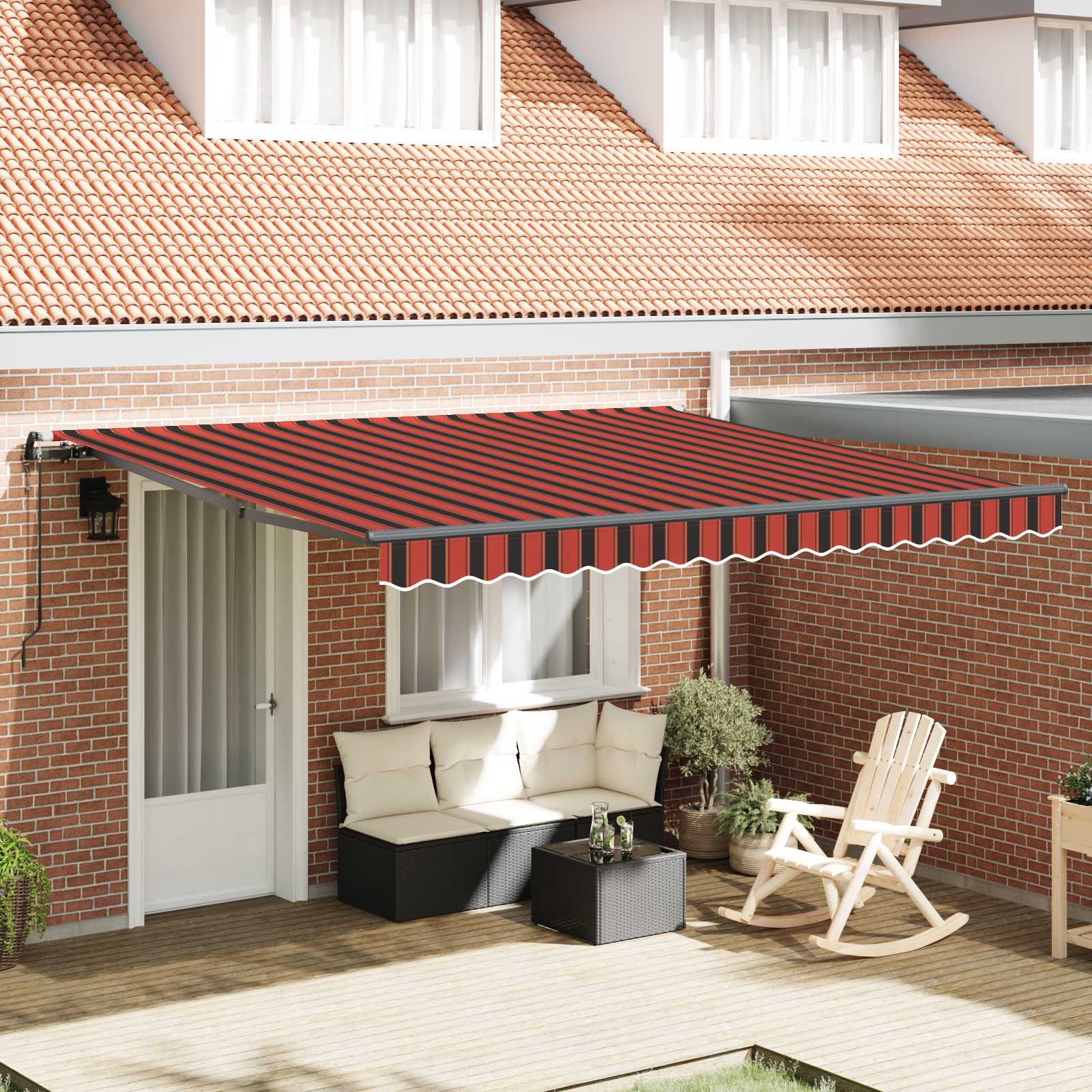 Toldo Retráctil Automático Gris