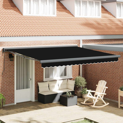 Toldo Retráctil Aluminio Y Tela Gris 3X2,5 M