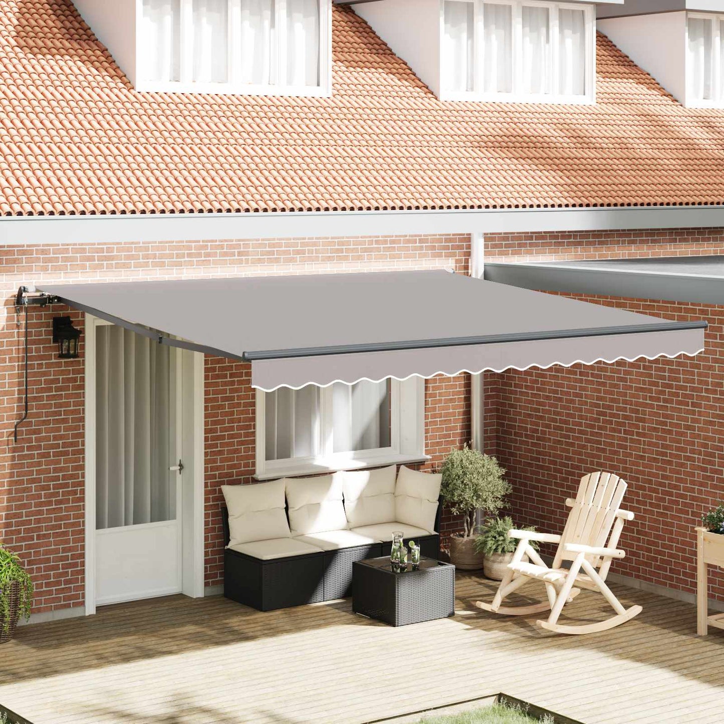Toldo Retráctil Automático Gris