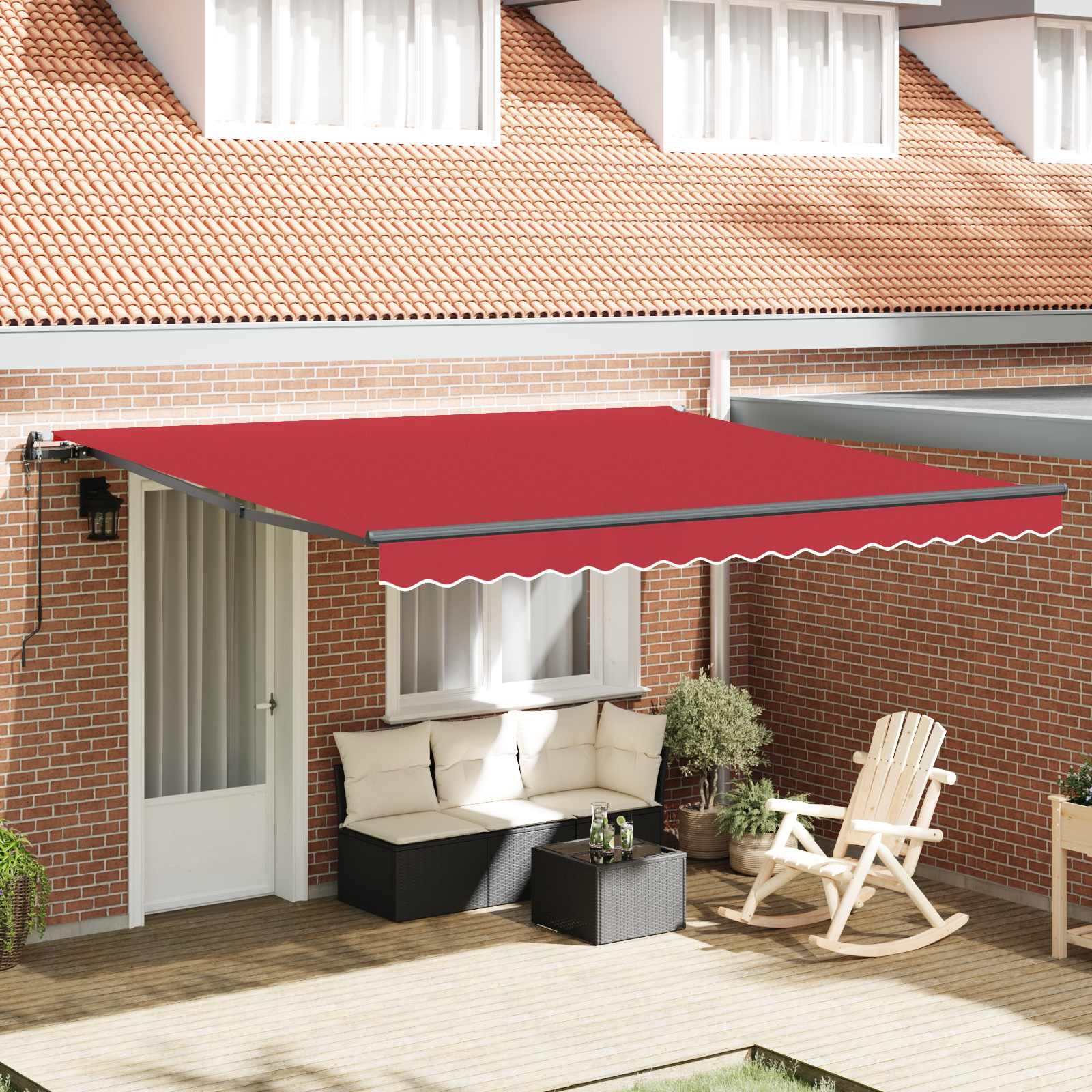 Toldo Retráctil Automático Gris