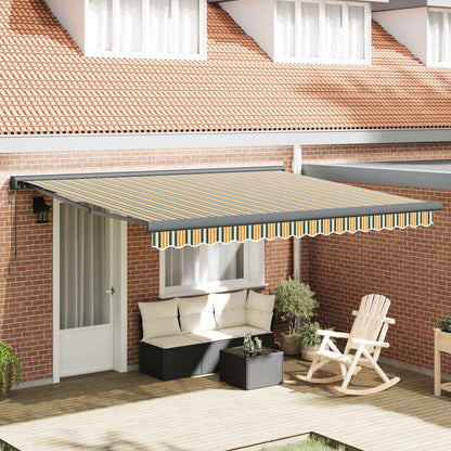 Toldo Retráctil Aluminio Y Tela Gris 3X2,5 M