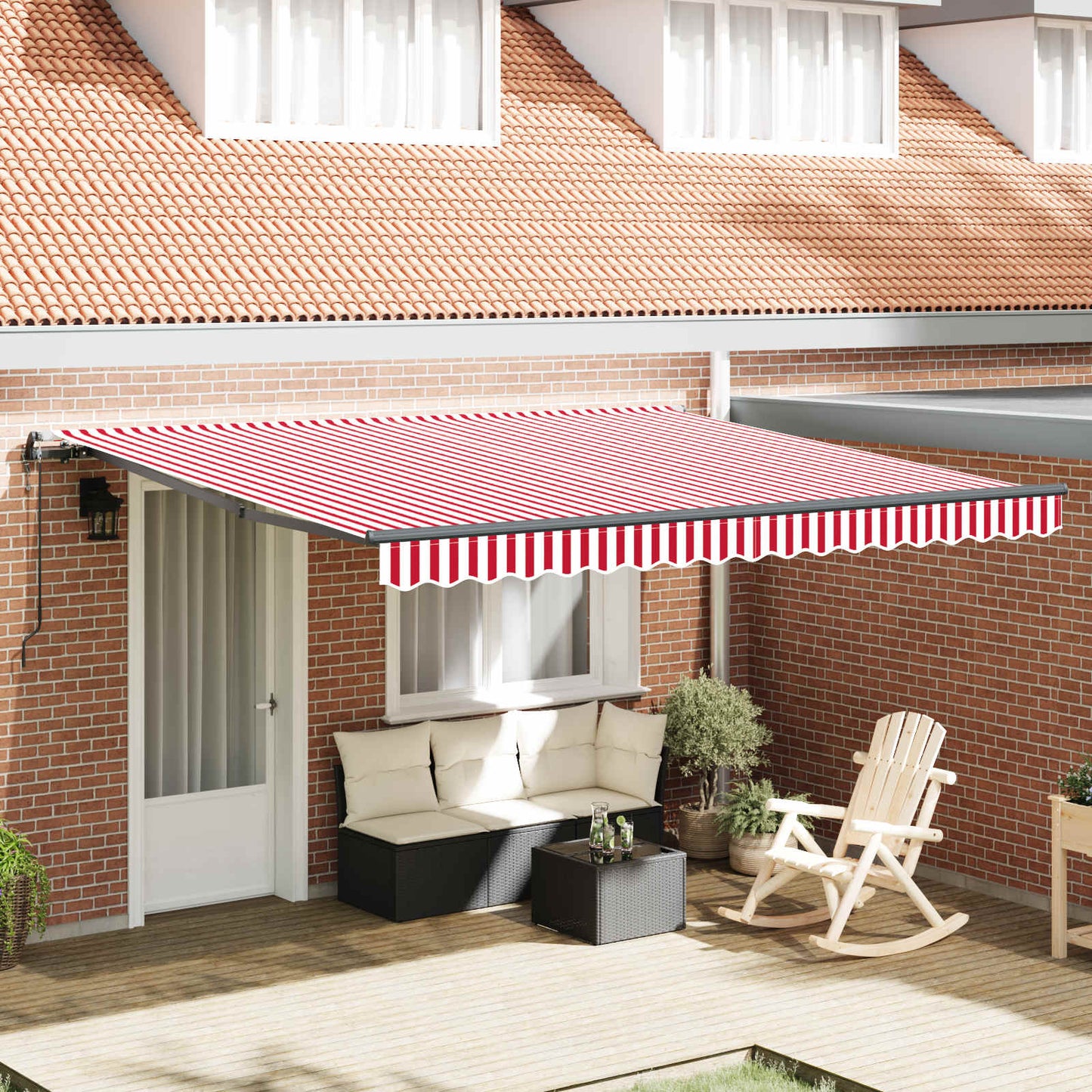 Toldo Retráctil Automático Gris