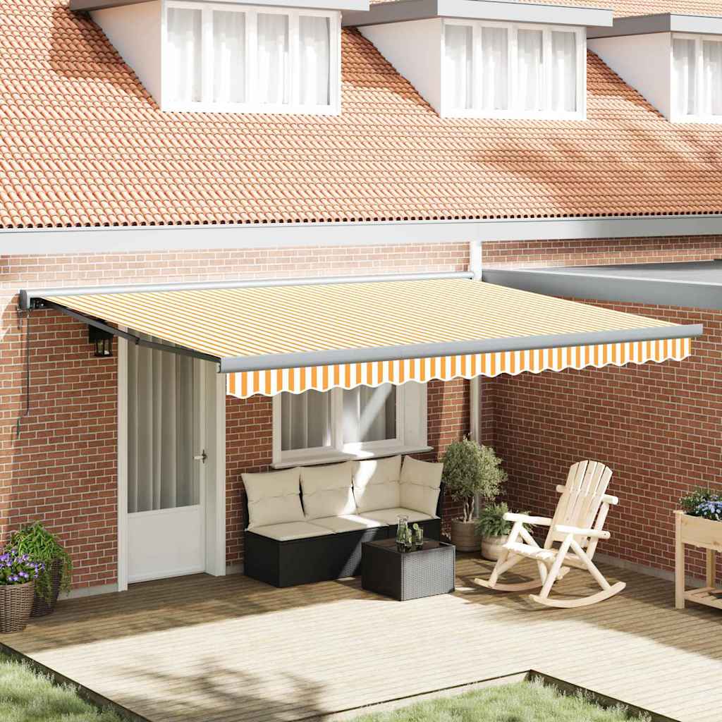 Toldo Retráctil Aluminio Y Tela Gris 3X2,5 M