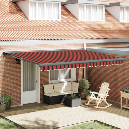 Toldo Retráctil Aluminio Y Tela Gris 3X2,5 M