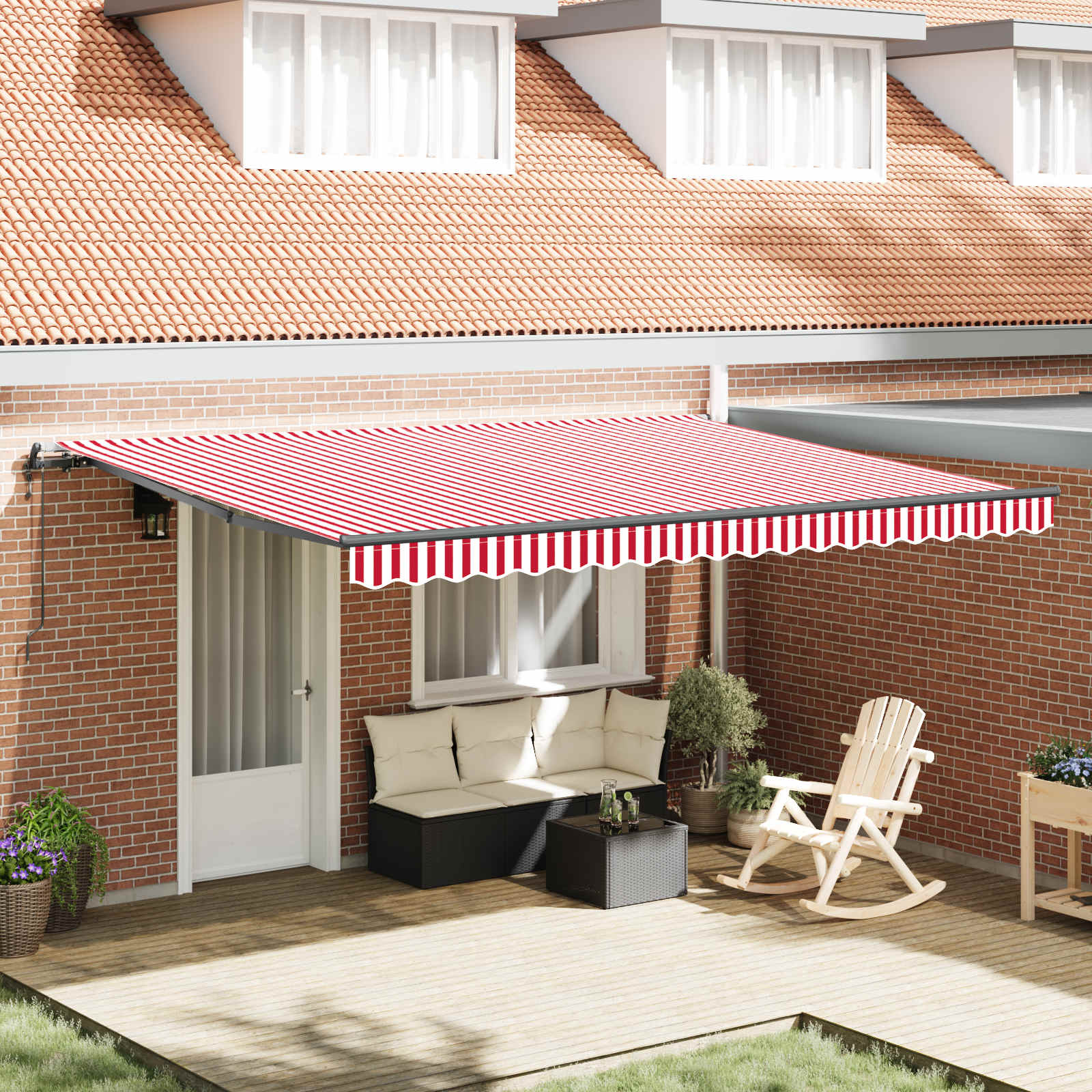 Toldo Retráctil Automático Gris