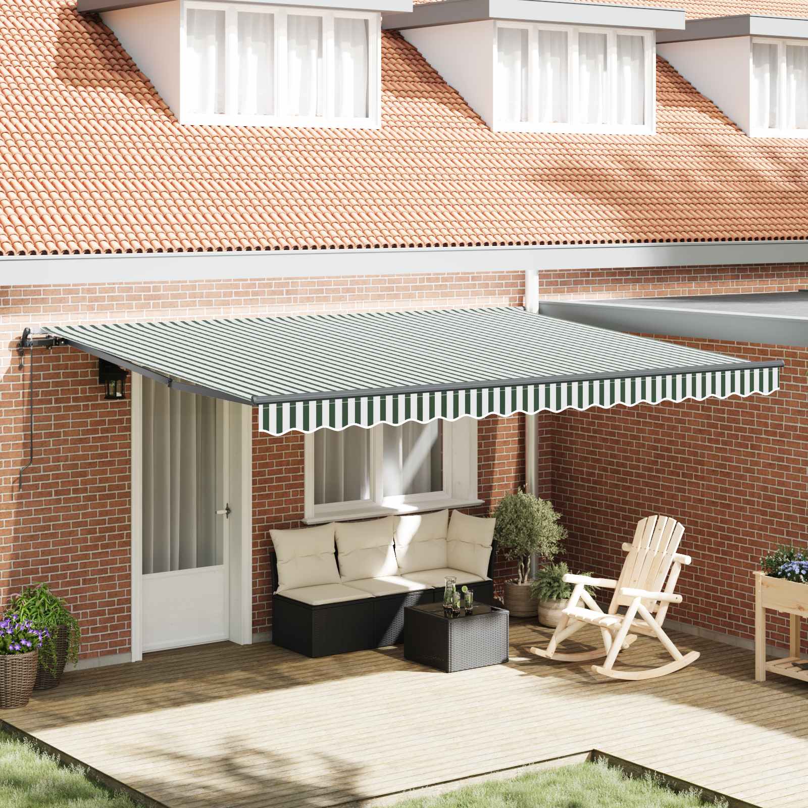 Toldo Retráctil Automático Gris