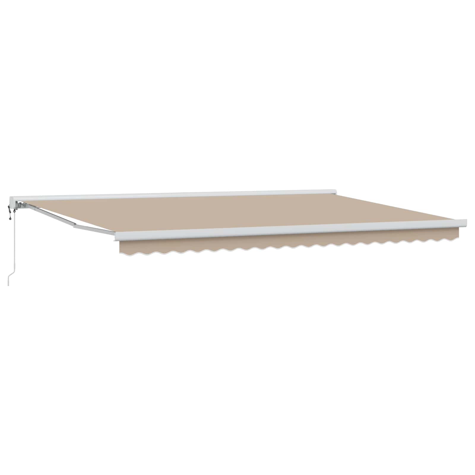 Toldo Retráctil Aluminio Y Tela Gris 3X2,5 M