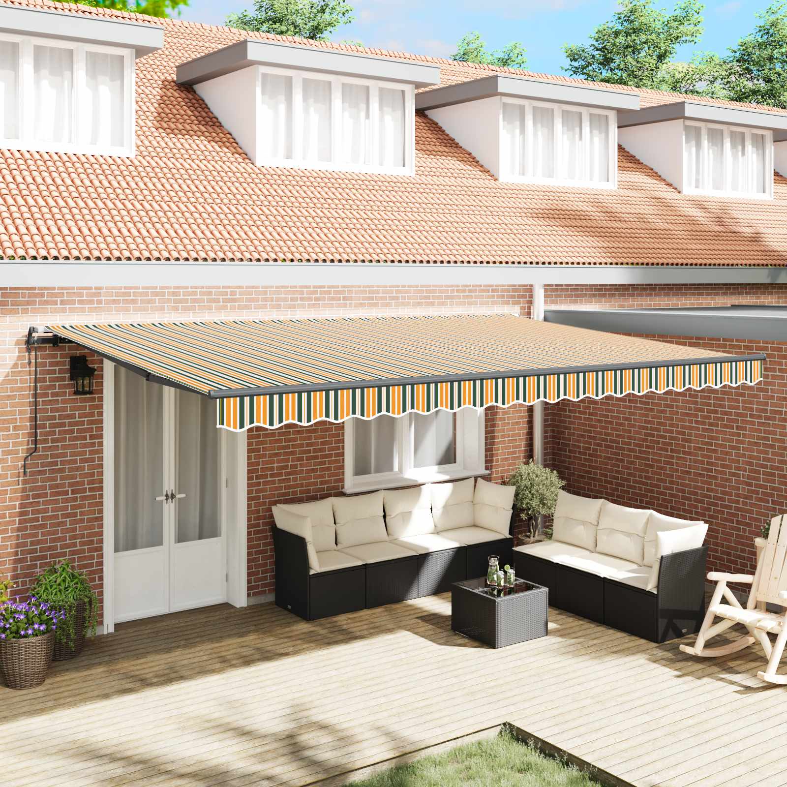 Toldo Retráctil Automático Gris