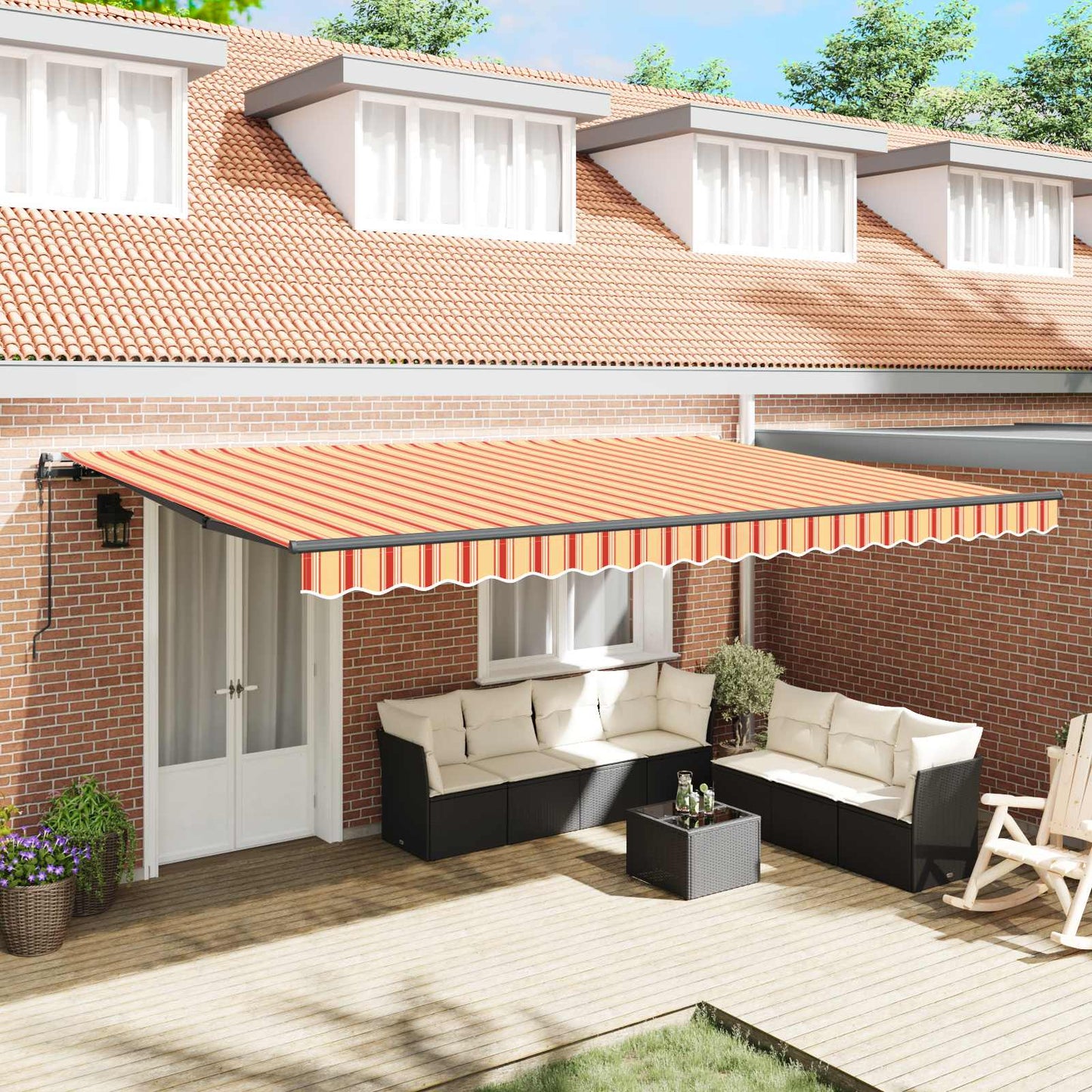 Toldo Retráctil Automático Gris
