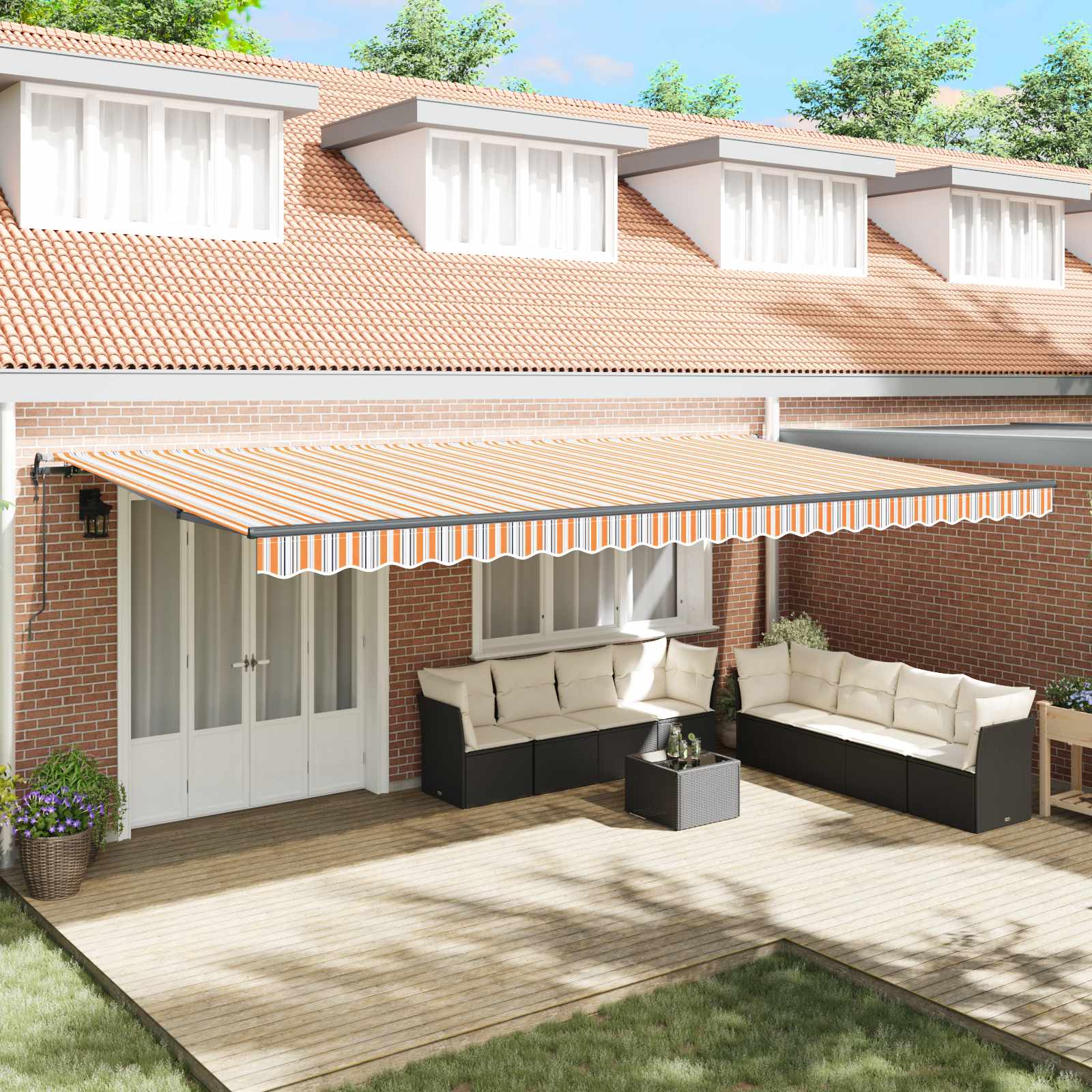 Toldo Retráctil Automático Gris