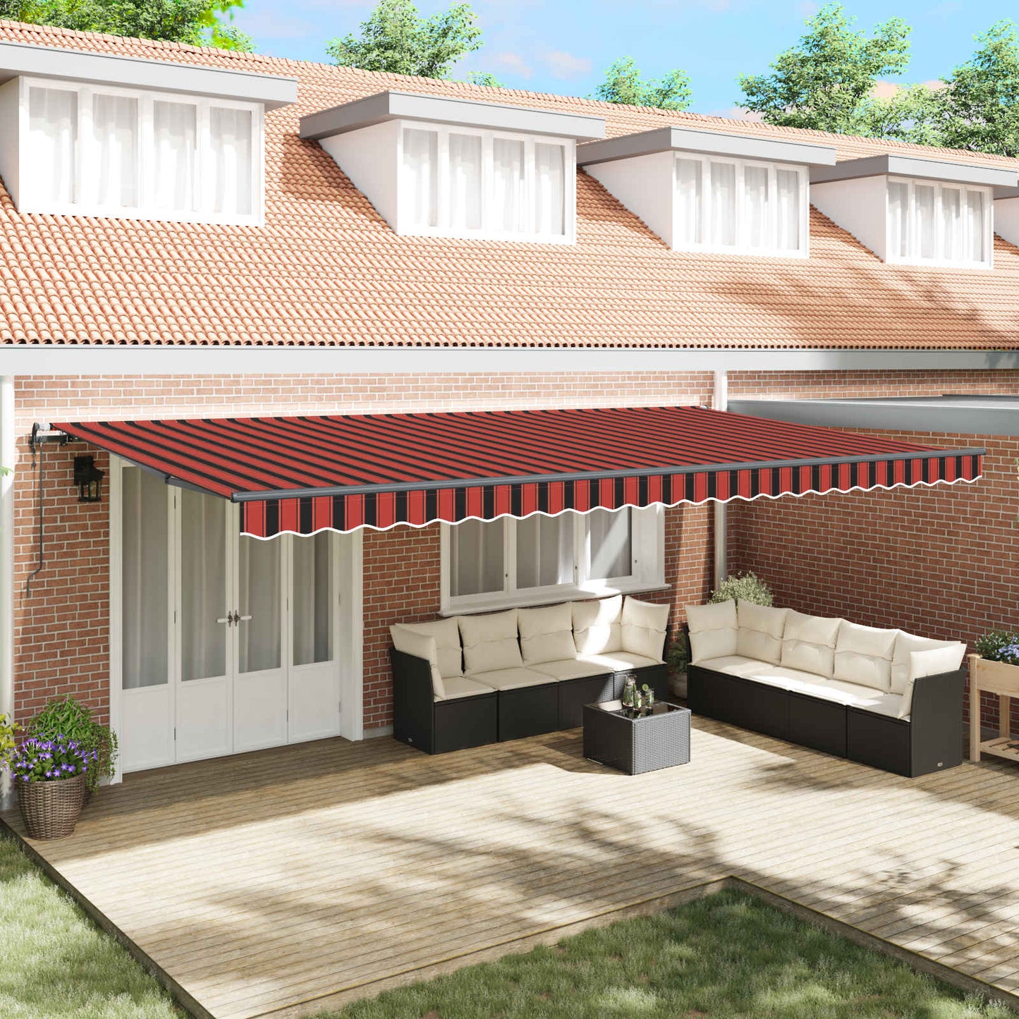 Toldo Retráctil Automático Gris