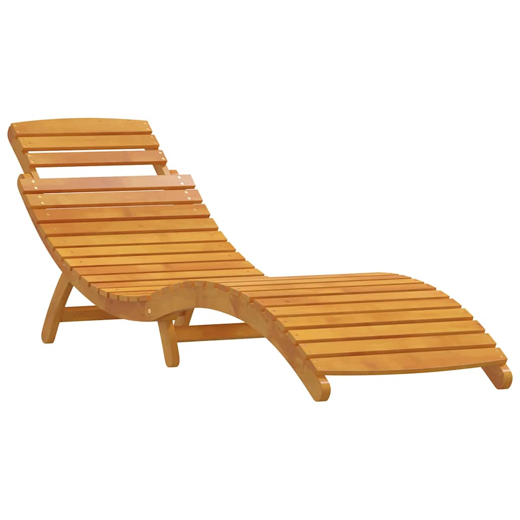 Tumbona 3 Pcs Marrón Madera De Acacia Sólida