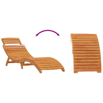 Tumbona 3 Pcs Marrón Madera De Acacia Sólida