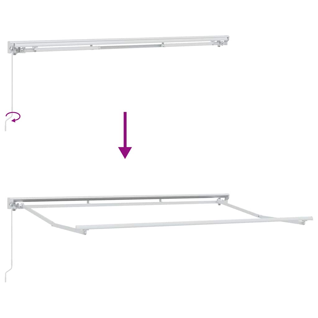 Estructura Del Toldo Manual Ajustable 3,5 X 2 M Acero