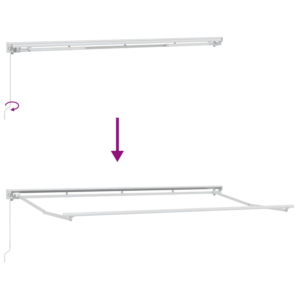 Estructura Del Toldo Manual Ajustable 4 X 2 M Acero
