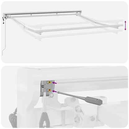 Estructura Del Toldo Ajustable 2,5 X 2 M Acero
