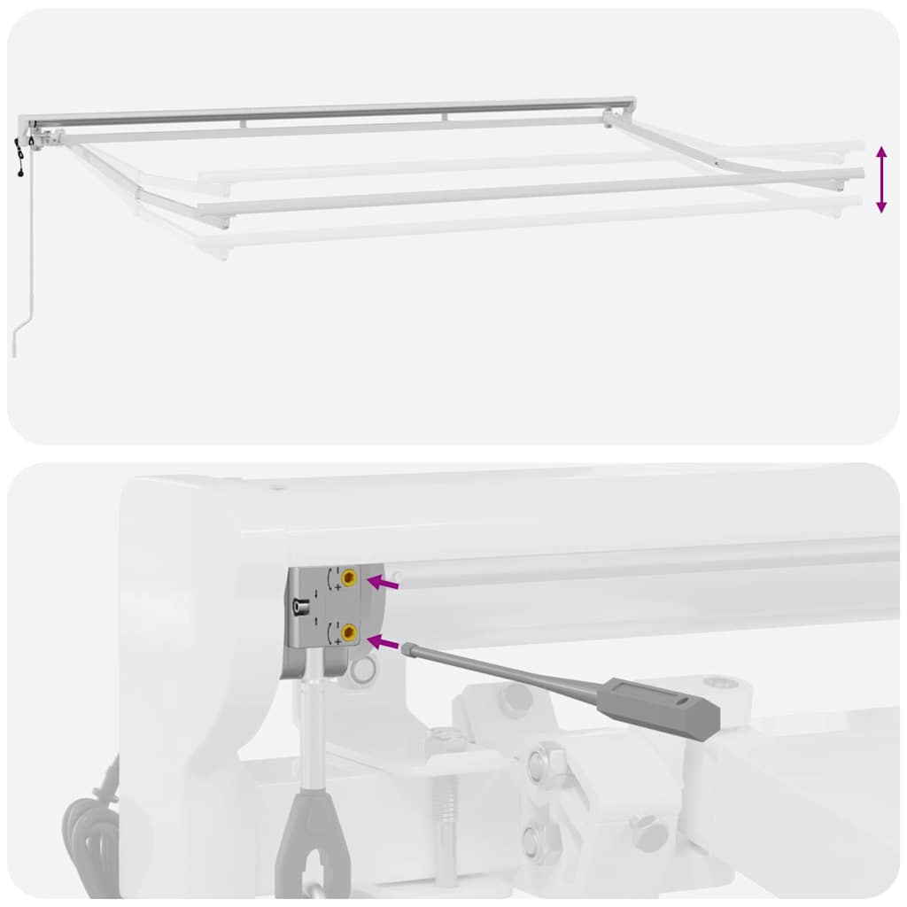 Estructura Del Toldo Ajustable 3,5 X 2 M Acero