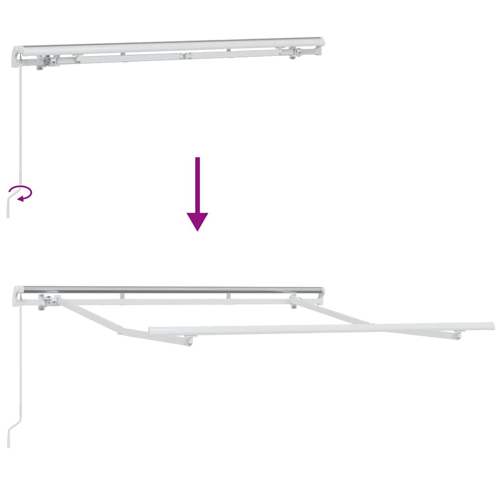 Estructura Del Toldo Manual 2,5 X 2 M Metal
