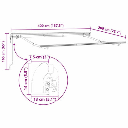 Estructura Del Toldo 4 X 2 M Metal