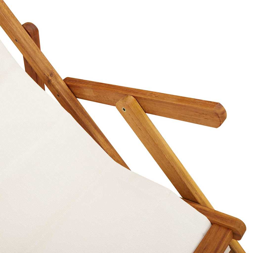 Silla De Playa Con Cojín 2 Pcs Marrón Madera De Acacia Sólida