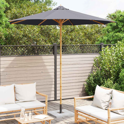 Sombrilla De Jardín Ø 270 X 260 Cm Bambú Redondo