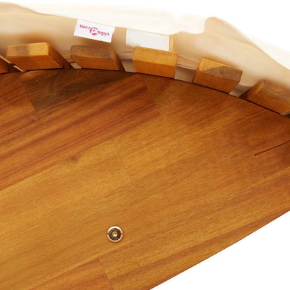 Tumbona Con Cojín 2 Pcs Marrón Madera De Acacia Sólida