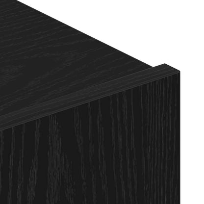 Conjunto De Mueble De Tv 4 Pcs Roble Negro Madera De Ingeniería