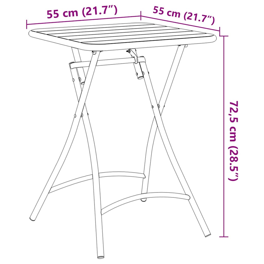 Mesa De Bistró 55 X 55 X 72,5 Cm