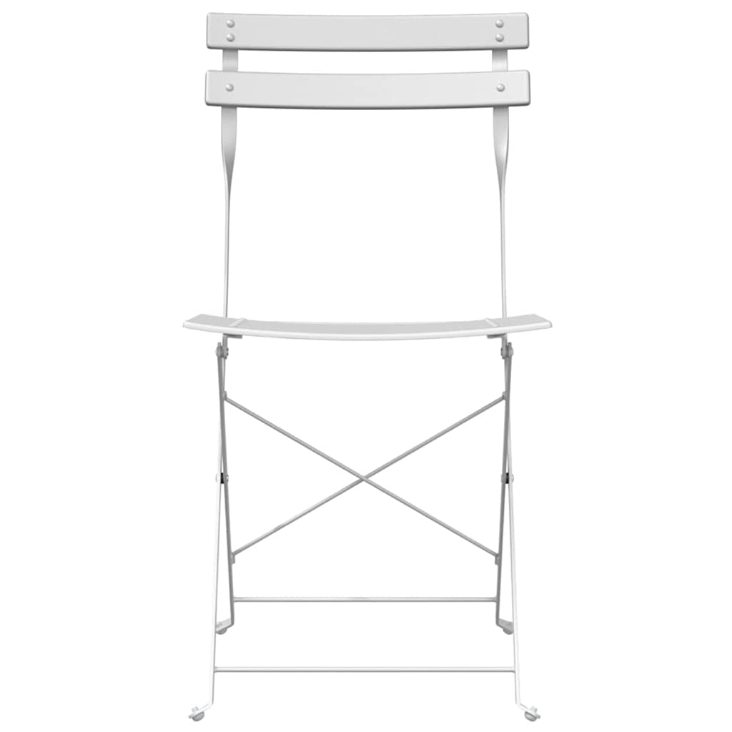 Silla De Jardín Plegable 2 Pcs 42 X 46 X 82Cm Metal