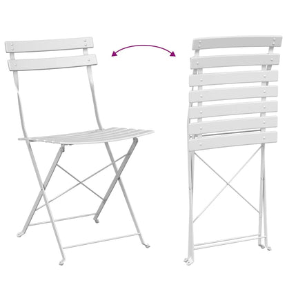 Silla De Jardín Plegable 2 Pcs 42 X 46 X 82Cm Metal