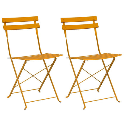 Silla De Jardín Plegable 2 Pcs 42 X 46 X 82Cm Metal