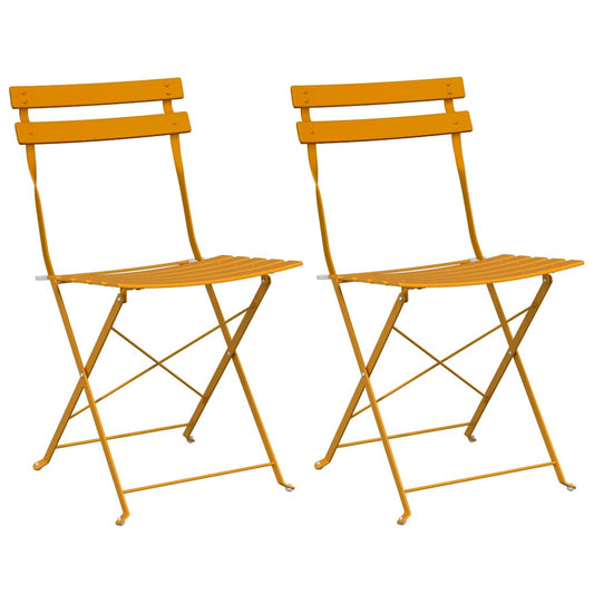 Silla De Jardín Plegable 2 Pcs 42 X 46 X 82Cm Metal