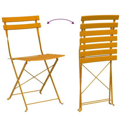 Silla De Jardín Plegable 2 Pcs 42 X 46 X 82Cm Metal