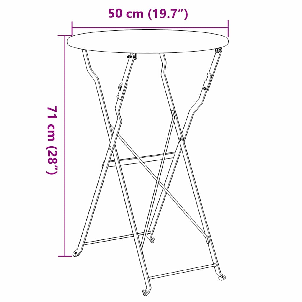 Mesa De Bistró Ø 50 X 71 Cm