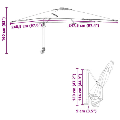 Sombrilla De Jardín 248,5 X 247,5 X 160 Cm