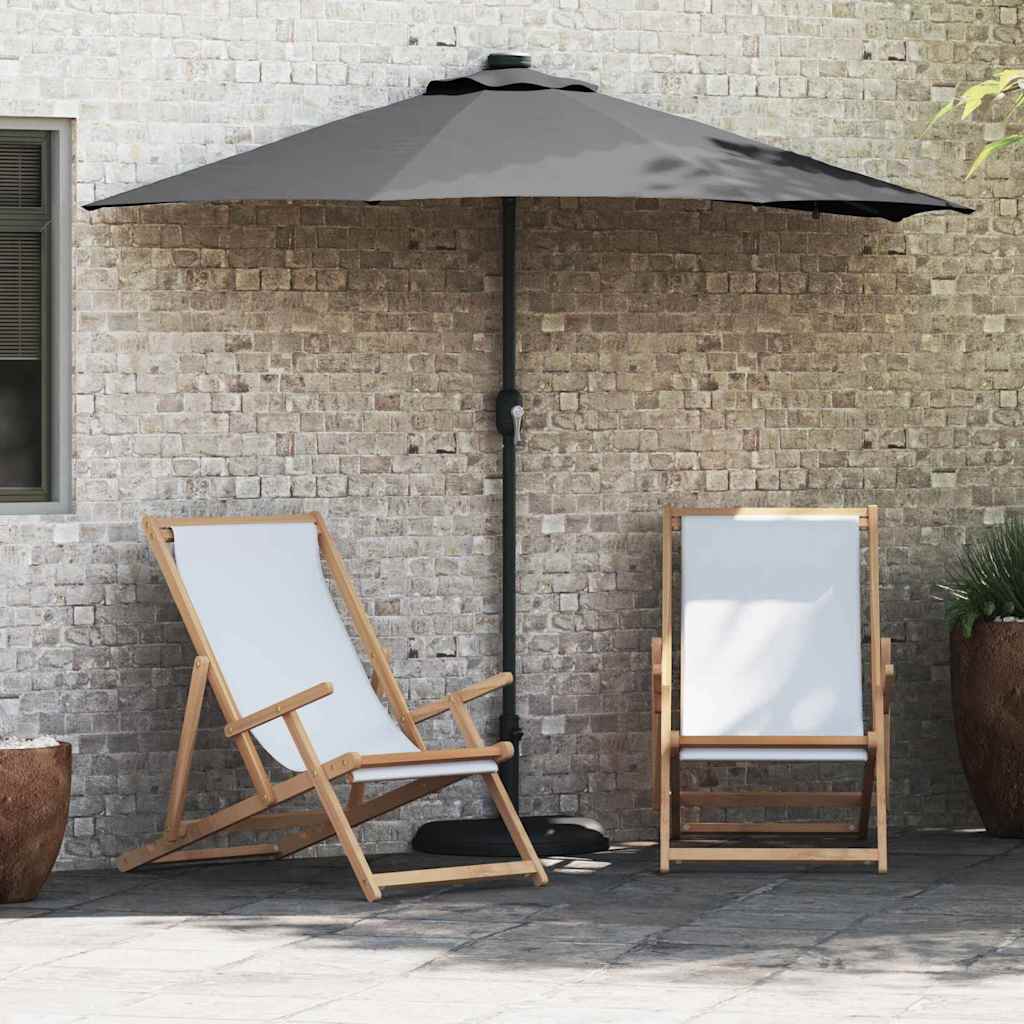Sombrilla De Jardín 294 X 150 X 223 Cm Poliéster Y Acero