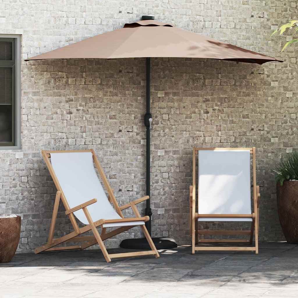 Sombrilla De Jardín 294 X 150 X 223 Cm Poliéster Y Acero